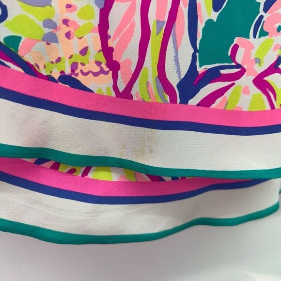 Lilly Pulitzer Women’s Letti Silk Caftan in Safari Sighted Silk Tunic Length Blo - Picture 6 of 10